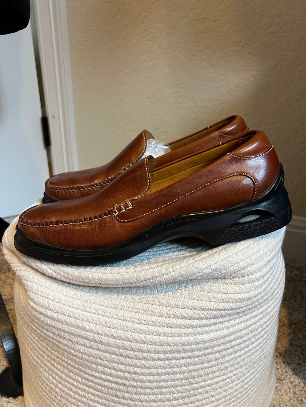 Cole Haan Nike Air Men's Brown Leather Slip-On Loafer